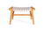 Masaya Wood & Leather Ottoman