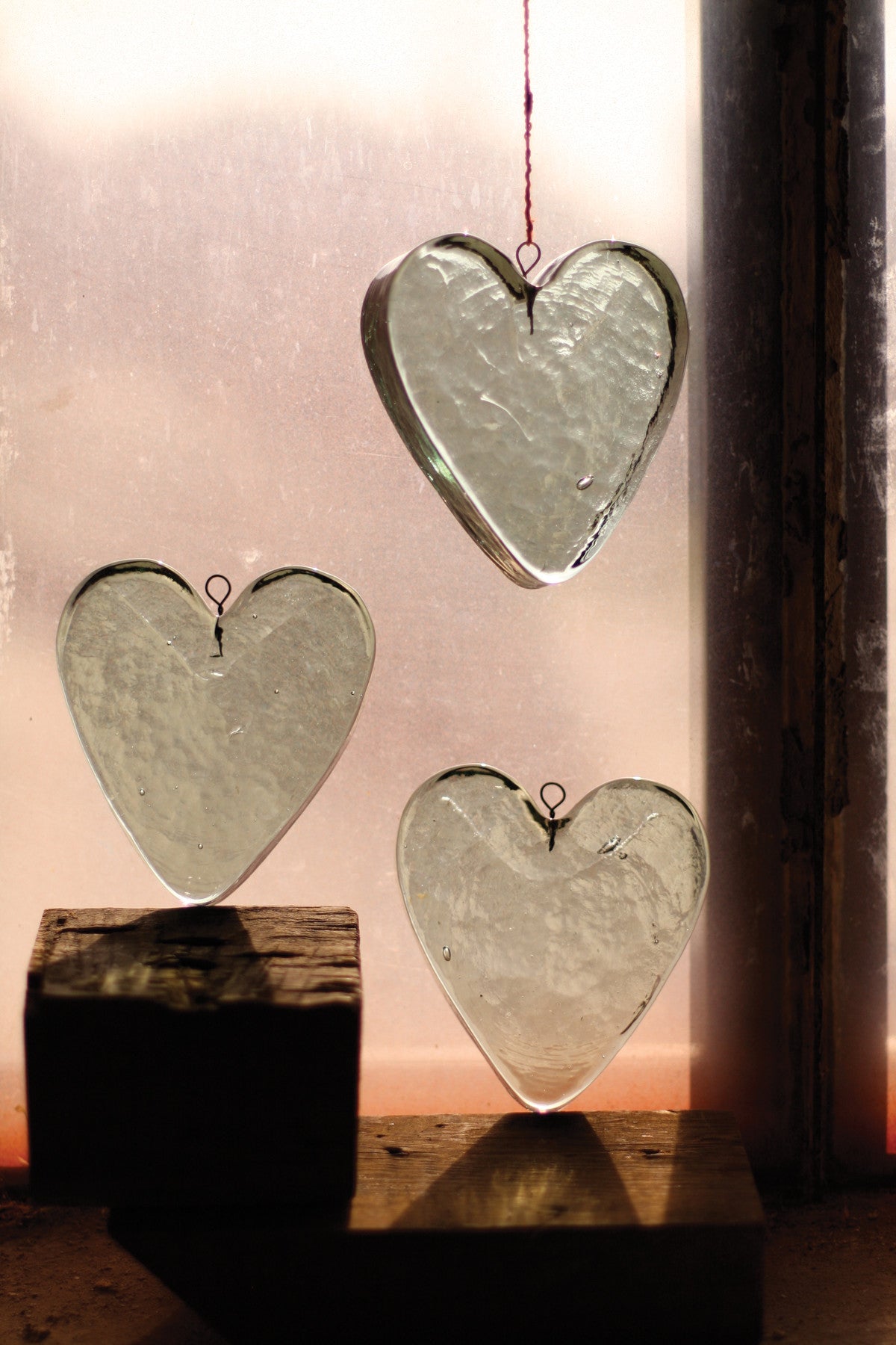 Kalalou Glass Heart Ornament (Min 4) | Modishstore | Holiday