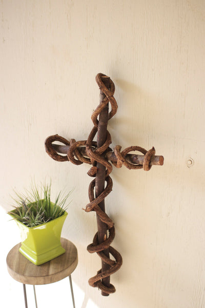 Kalalou Curly Vine Cross - Set Of 2 | Modishstore | Holiday