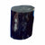 Petrified Wood Accent Stool-Ebony Black/Cream Side Table  by Aire Furniture