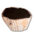 Petrified Wood Accent Stool- Cream/Black Core Rare Side Table by Aire Furniture