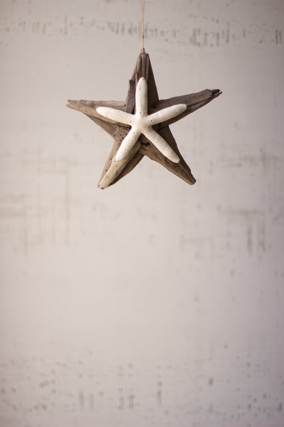 Reclaimed Driftwood Hanging Star Ornament by Kalalou | Modishstore | Holiday