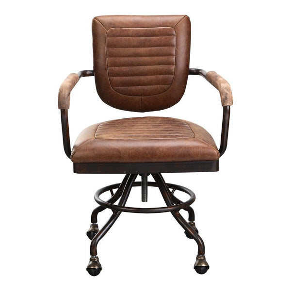 Moe's Home Collection Foster Desk Chair - Soft Brown | Modishstore | Office Chairs