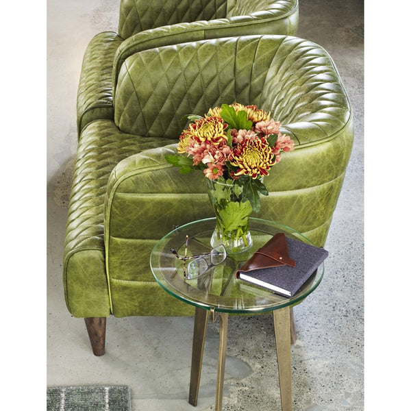 Moe's Home Collection Magdelan Tufted Leather Arm Chair | Modishstore | Armchairs-4
