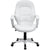 Flash Furniture QD-5058M-WHITE-GG Mid-Back White Leather Executive Swivel Office Chair With Synchro-Tilt Mechanism | Office Chairs | Modishstore-4