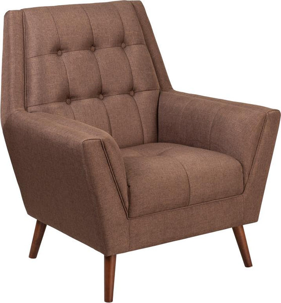 Flash Furniture Hercules Kensington Series Contemporary Fabric Tufted Arm Chair | Armchairs | Modishstore-2