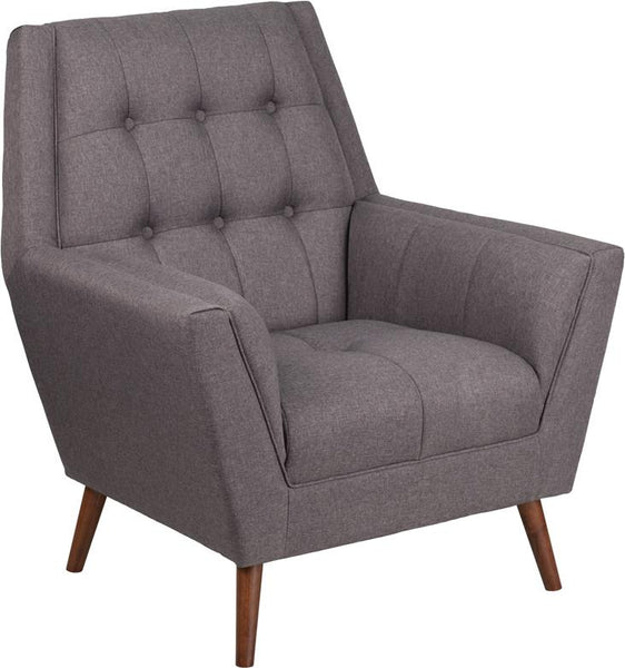 Flash Furniture Hercules Kensington Series Contemporary Fabric Tufted Arm Chair | Armchairs | Modishstore-3