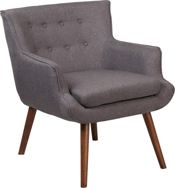 Flash Furniture Hercules Hayes Series Fabric Tufted Arm Chair | Armchairs | Modishstore-3