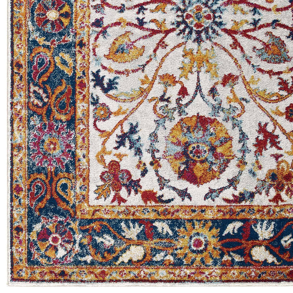 Modway Entourage Samira Distressed Vintage Floral Persian Medallion 8x10 Area Rug Multicolored | Rugs | Modishstore-3