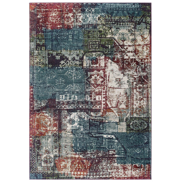 Modway Tribute Elowen Contemporary Modern Vintage Mosaic 8x10 Area Rug Multicolored | Rugs | Modishstore-2