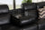 baxton studio roland modern and contemporary black faux leather 2 piece sectional with recliner and storage chaise | Modish Furniture Store-10