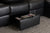 baxton studio roland modern and contemporary black faux leather 2 piece sectional with recliner and storage chaise | Modish Furniture Store-12