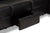 baxton studio roland modern and contemporary black faux leather 2 piece sectional with recliner and storage chaise | Modish Furniture Store-6
