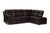 baxton studio roland modern and contemporary dark brown faux leather 2 piece sectional with recliner and storage chaise | Modish Furniture Store-2