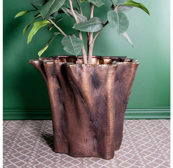 Gold Leaf Design Group Planter, Tree Stump 26