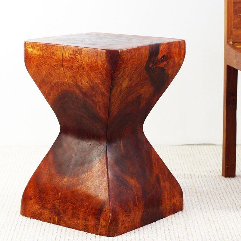 Haussmann Rest Stool 14" Sq - Cherry Intensive | Stools & Benches | Modishstore