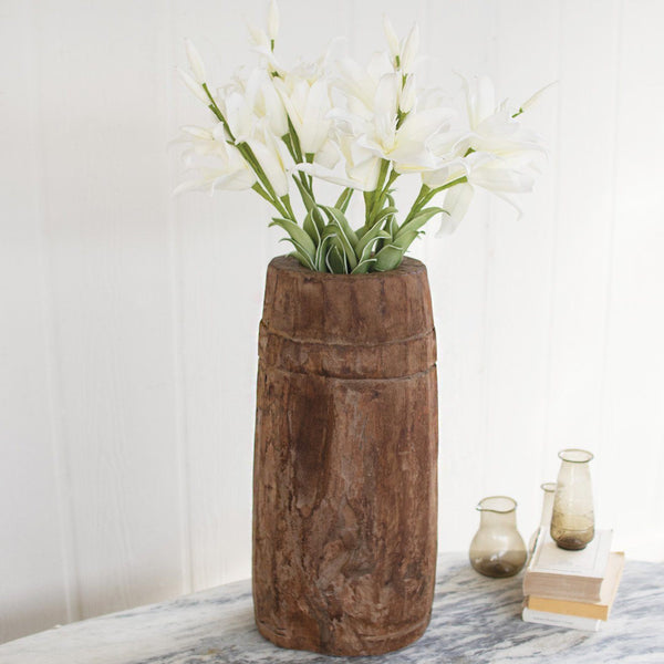 Kalalou Repurposed Antique Wooden Grinder | Modishstore | 