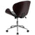 Flash Furniture Mid-Back Mahogany Wood Swivel Conference Chair In Black Leather | Office Chairs | Modishstore-3