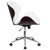 Flash Furniture Mid-Back Mahogany Wood Swivel Conference Chair In White Leather | Office Chairs | Modishstore-4