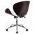 Flash Furniture Mid-Back Mahogany Wood Swivel Conference Chair In White Leather | Office Chairs | Modishstore-3