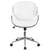 Flash Furniture Mid-Back Mahogany Wood Swivel Conference Chair In White Leather | Office Chairs | Modishstore-2