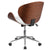 Flash Furniture Mid-Back Walnut Wood Swivel Conference Chair In White Leather | Office Chairs | Modishstore-3
