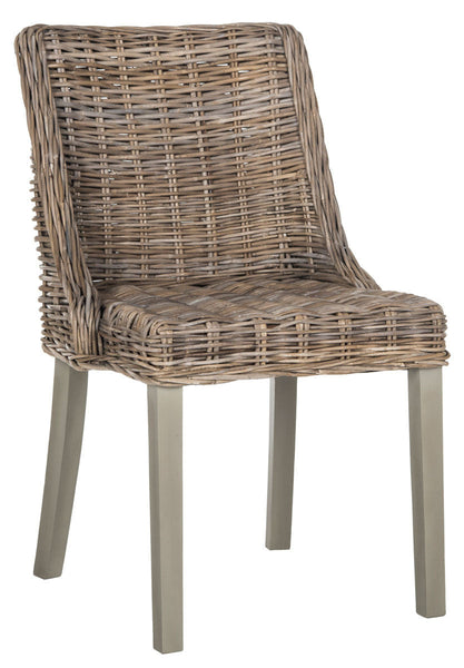 Safavieh Caprice Wicker Dining Chair With Leather Handle | Dining Chairs | Modishstore - 6