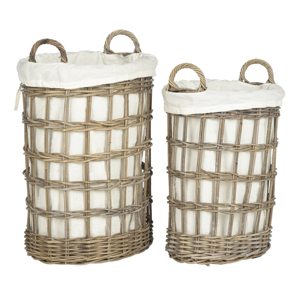 Safavieh Adisa Wicker Hamper - Two In One | Bins, Baskets & Buckets |  Modishstore  - 3