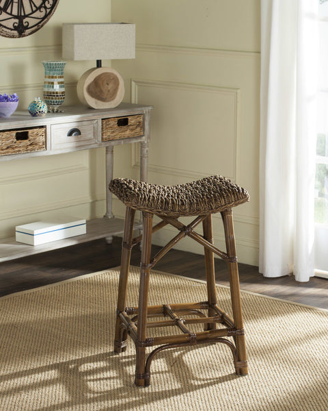 Safavieh Ramiro Wicker Barstool | Bar Stools |  Modishstore 