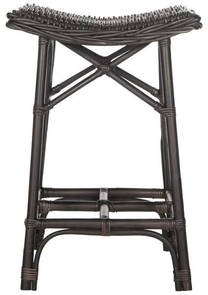 Safavieh Amara Wicker Barstool | Bar Stools |  Modishstore  - 2