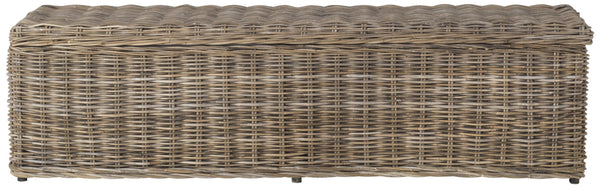Safavieh Caius Wicker Bench With Storage | Stools & Benches |  Modishstore  - 3