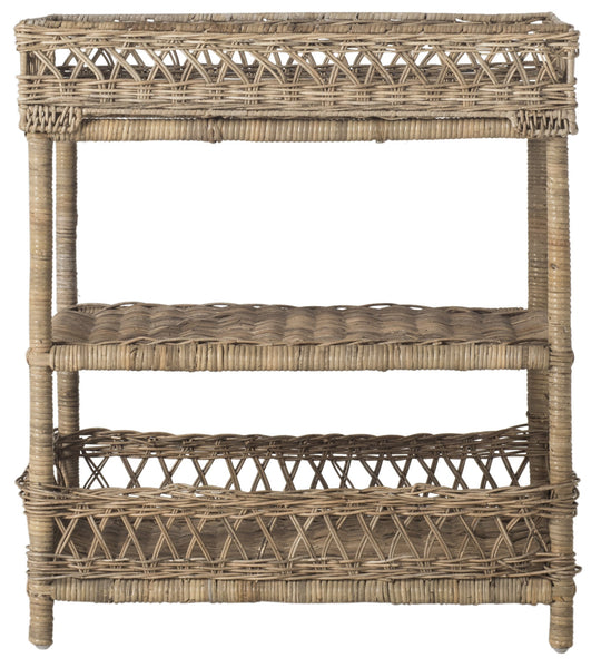 Safavieh Ajani Wicker 3 Tier Accent Table | Accent Tables |  Modishstore  - 2