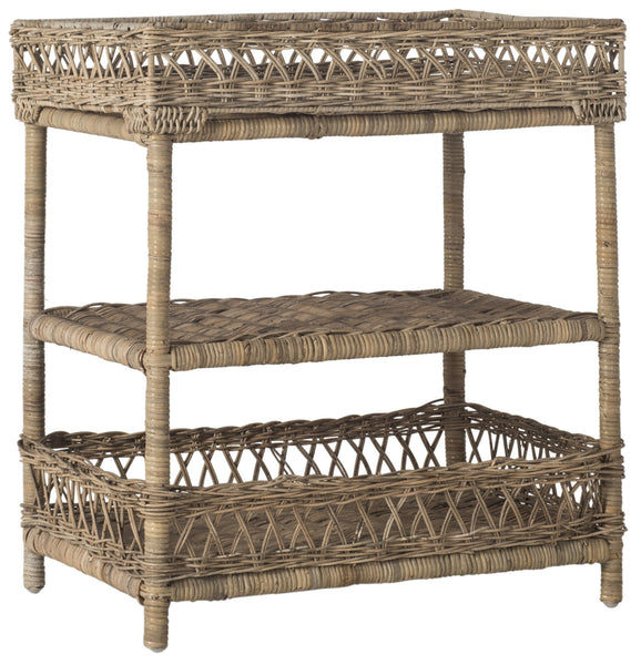 Safavieh Ajani Wicker 3 Tier Accent Table | Accent Tables |  Modishstore  - 4