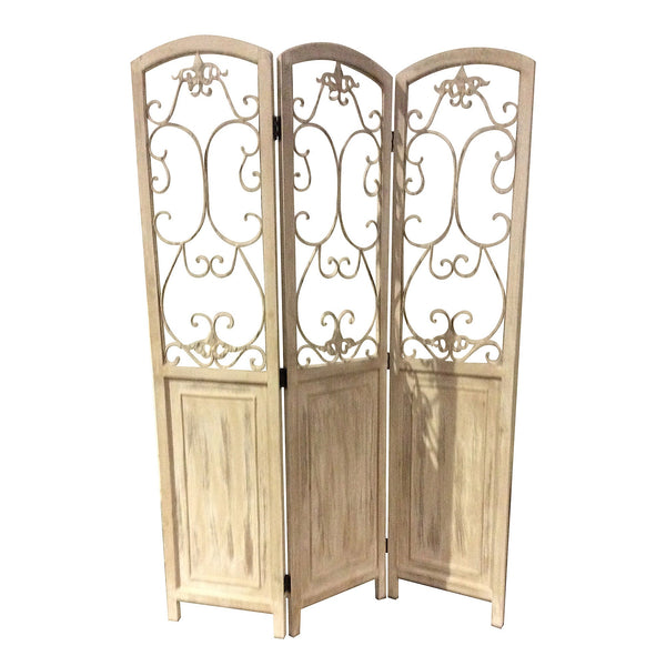 Screen Gems Del Rio Screen - Washed White | Room Divider | Modishstore