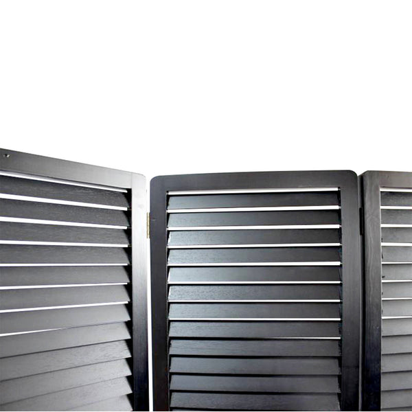 Screen Gems Louvertie Screen - Black | Room Divider | Modishstore-2