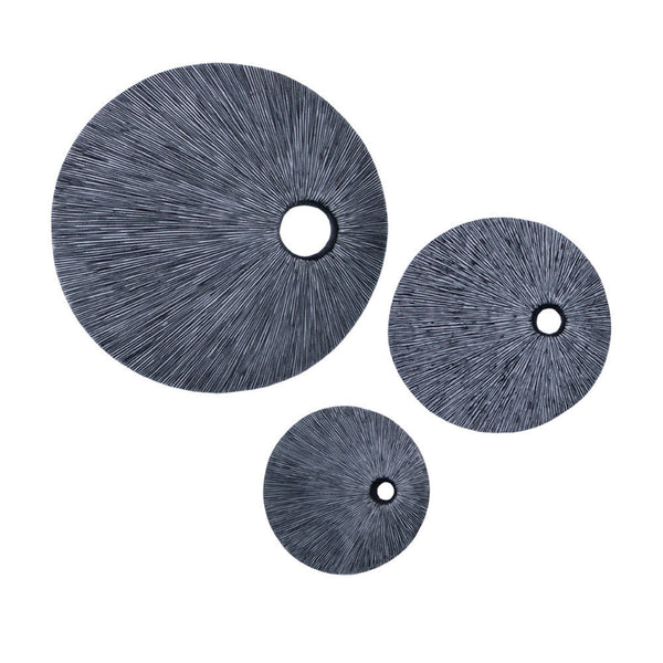 Screen Gems Sandstone Ribbed Round Wall Decor Top Hole | Wall Decor | Modishstore