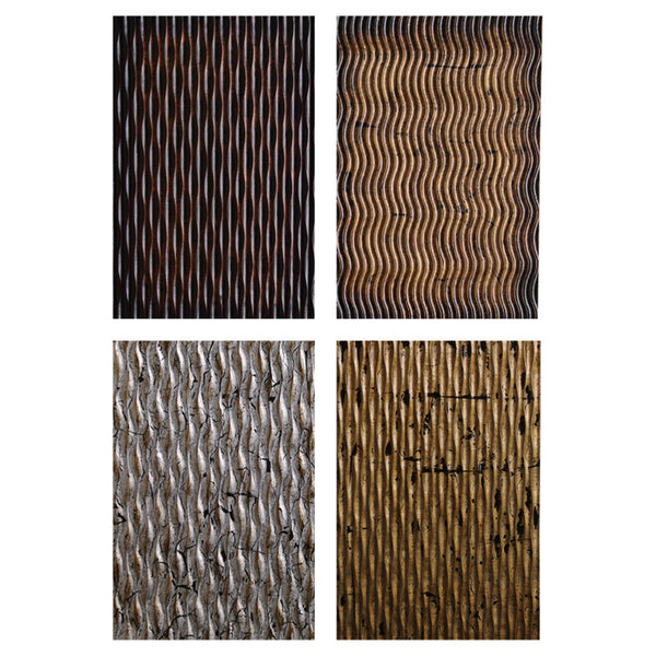 Screen Gems Metallic Ridge Wall Art - 4 Pc/Set - SGW-888 | Wall Decor | Modishstore