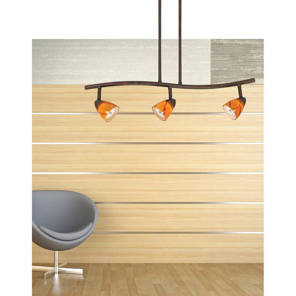 Cal Lighting SL-954-3-RU/AMS 3 Lights Serpentine Light 120V | Modishstore | Ceiling Lamps