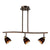 Cal Lighting SL-954-3-RUBRNS 3 Lights Serpentine Light 120V | Modishstore | Ceiling Lamps