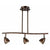 Cal Lighting SL-954-3-RU/CRU 3 Lights Serpentine Light 120V | Modishstore | Ceiling Lamps