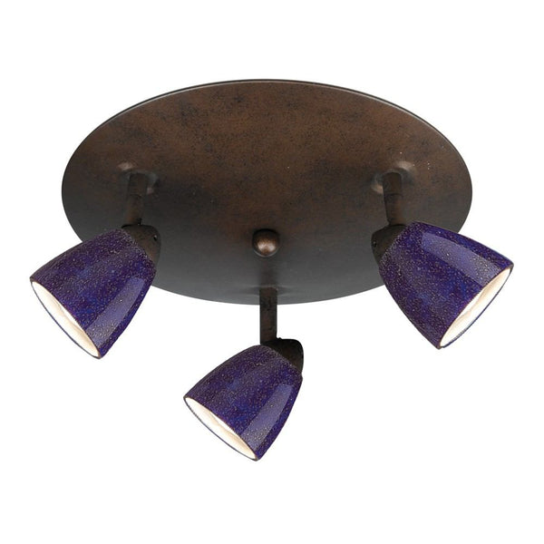 Cal Lighting SL-954-3R-RUBLS 3 Lights Orbit Round 120V | Modishstore | Ceiling Lamps