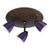 Cal Lighting SL-954-3R-RUBLS 3 Lights Orbit Round 120V | Modishstore | Ceiling Lamps