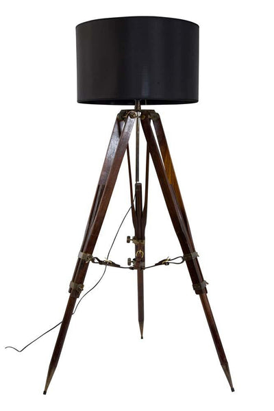 Campaign Tripod Lamp - Blk Sq.Shade by Authentic Models | Floor Lamps | Modishstore