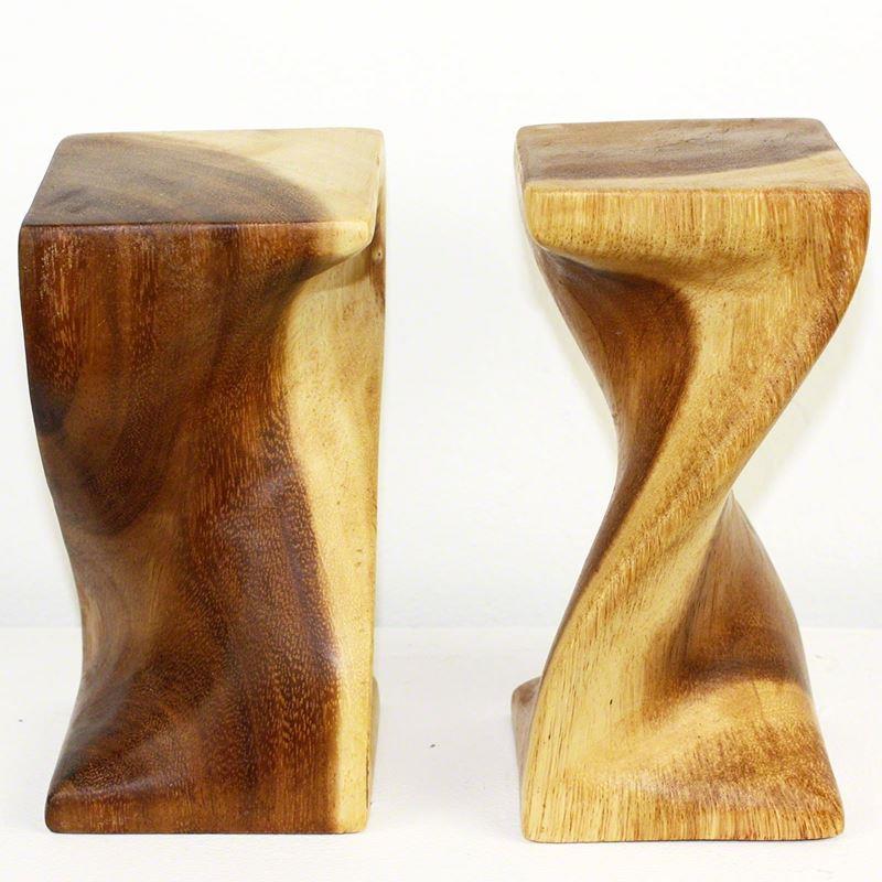 Haussmann Mini Single Twist Stool 4" Sq - Set of 2 | Stools & Benches | Modishstore-5