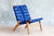 Masaya Lounge Chair, Midnight Blue Pattern