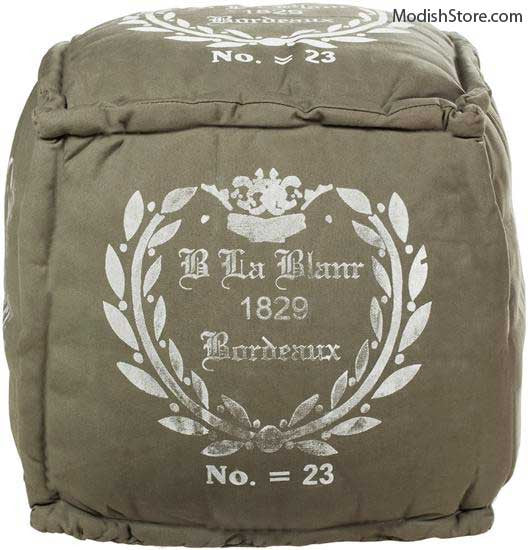 Surya Fleur Pouf | Poufs | Modishstore