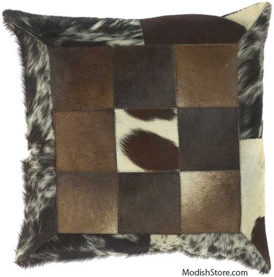 Surya Leather Pillow | Pillows | Modishstore