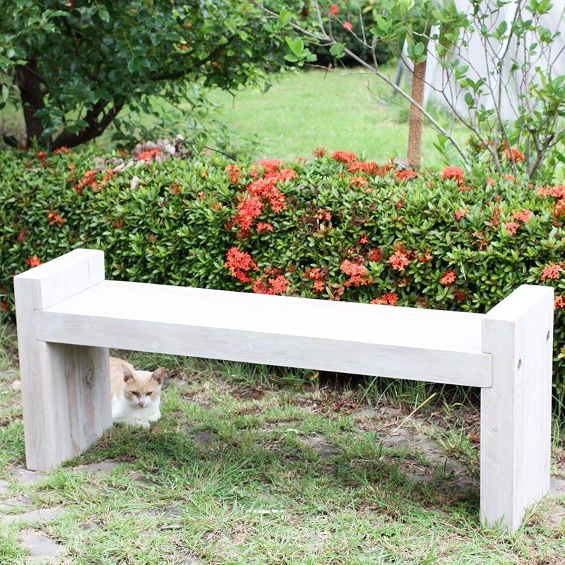 Haussmann Teak Block Bench 48" KD Agate Grey Oil | Stools & Benches | Modishstore