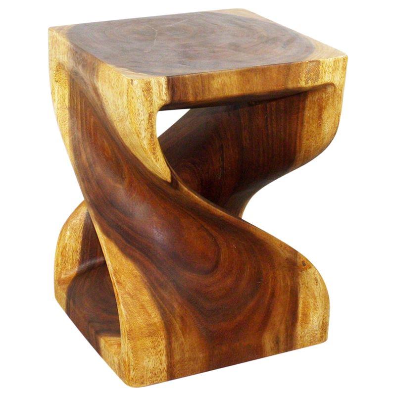 Haussmann Twist End Table 15" Sq - Oak | Stools & Benches | Modishstore-2