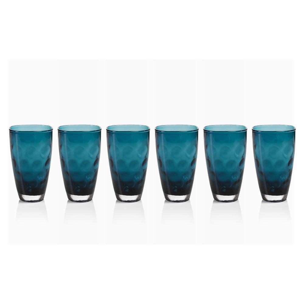 Zodax 6-Piece Dimpled Highball Glass Set | Drinkware | Modishstore-2